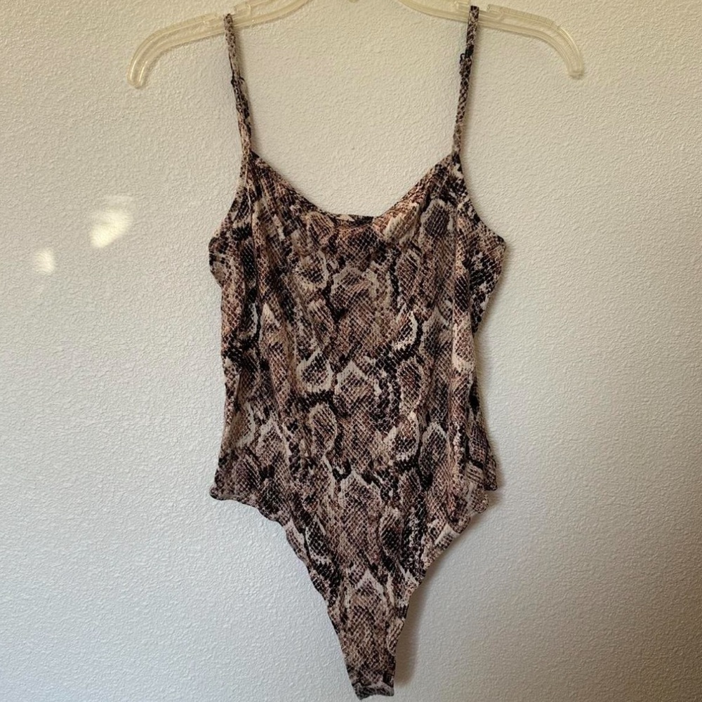 Snakeskin Print Bodysuit